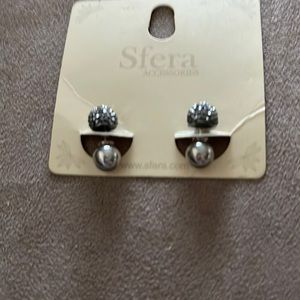 Black pave double ended earrings